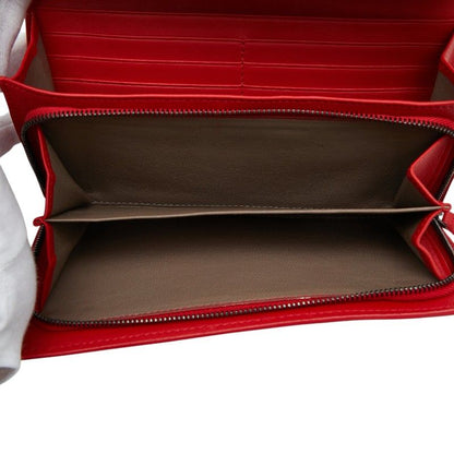 Bottega Veneta Intrecciato Zip Around Wallet Red Leather — view 7