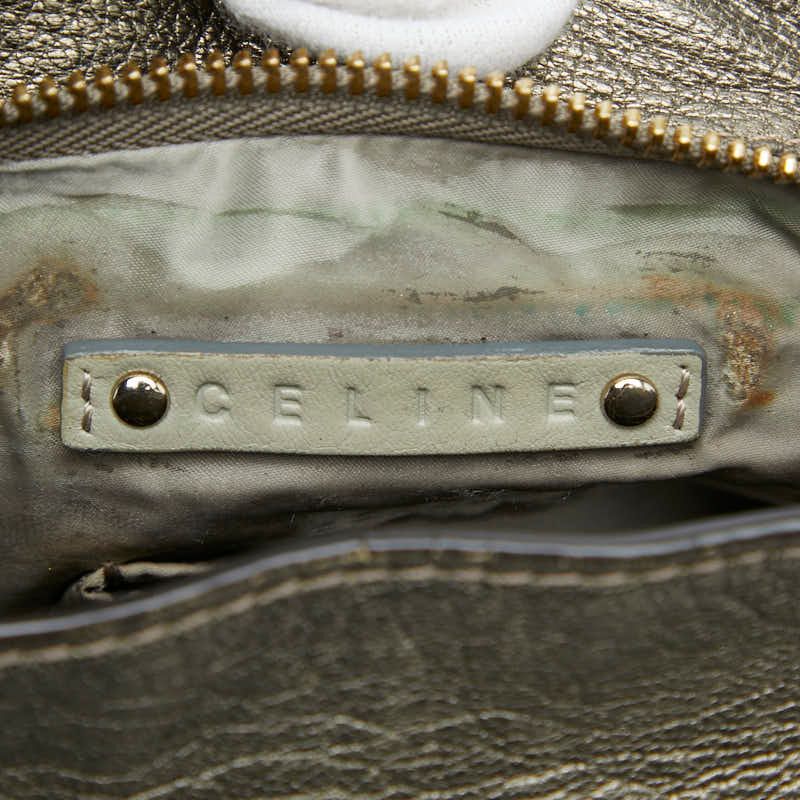 Celine Bittersweet Shoulder Bag Metallic Blanc Leather — view 9