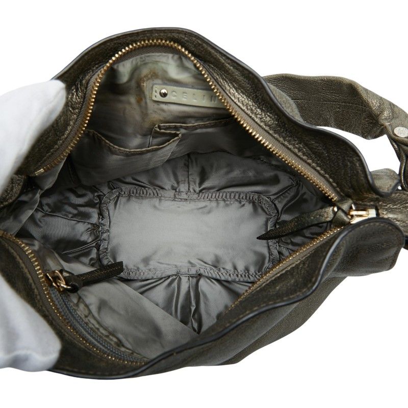 Celine Bittersweet Shoulder Bag Metallic Blanc Leather — view 6