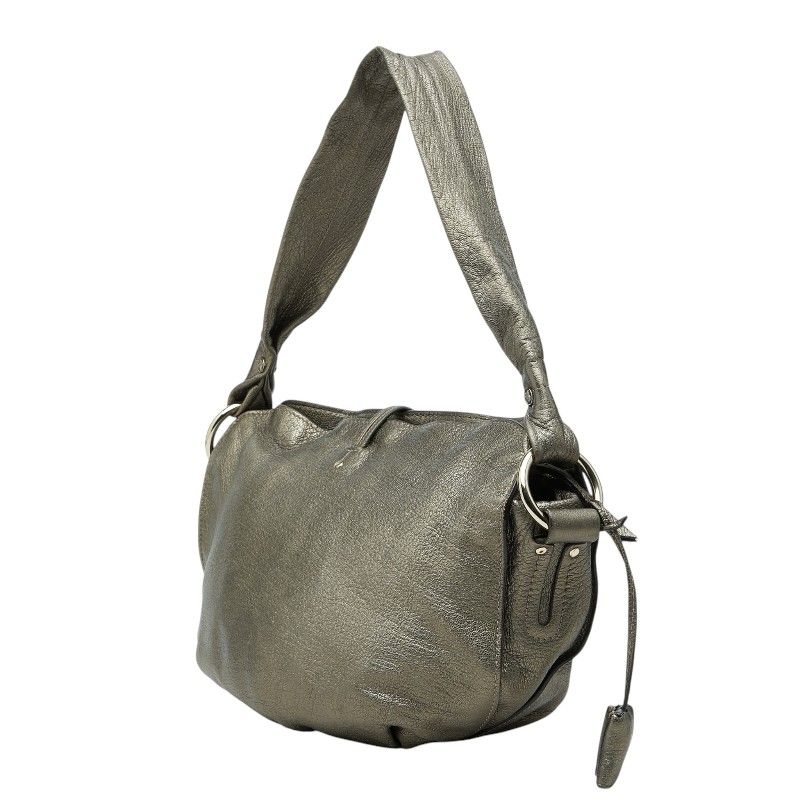 Celine Bittersweet Shoulder Bag Metallic Blanc Leather — view 2