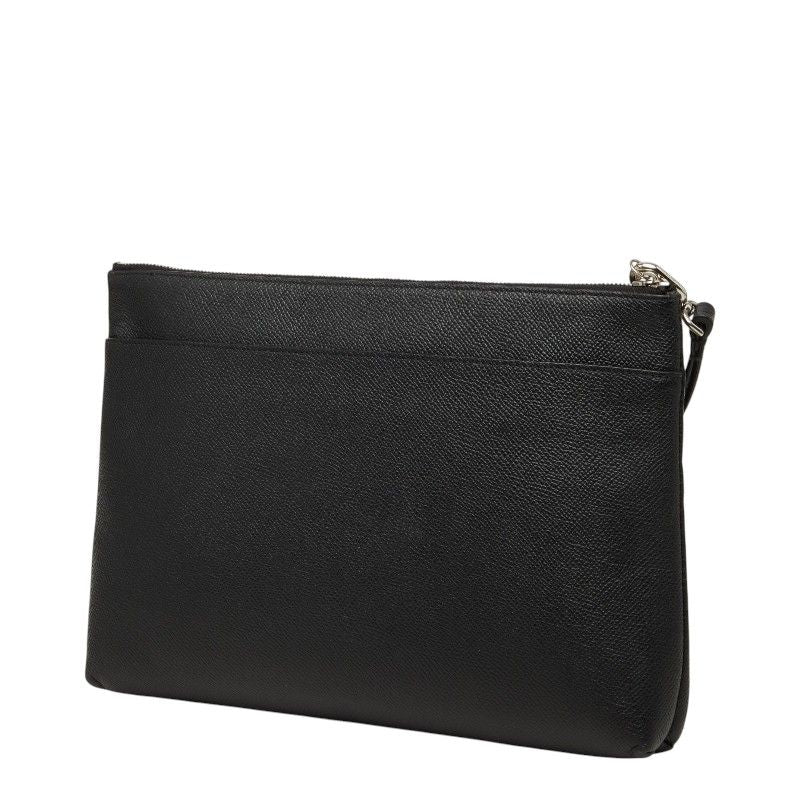 Balenciaga Logo Clutch Black Leather — view 2