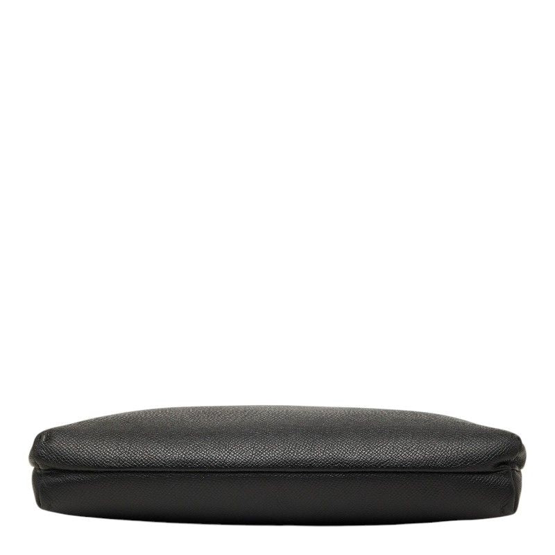 Balenciaga Logo Clutch Black Leather — view 3