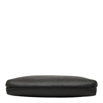 Balenciaga Logo Clutch Black Leather — view 3