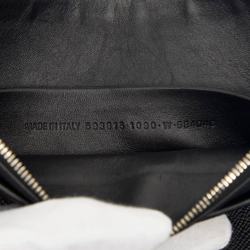 Balenciaga Logo Clutch Black Leather — view 8