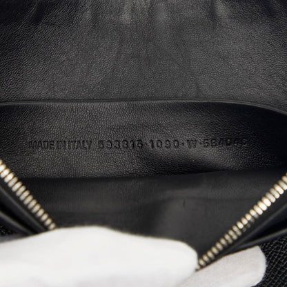Balenciaga Logo Clutch Black Leather — view 8