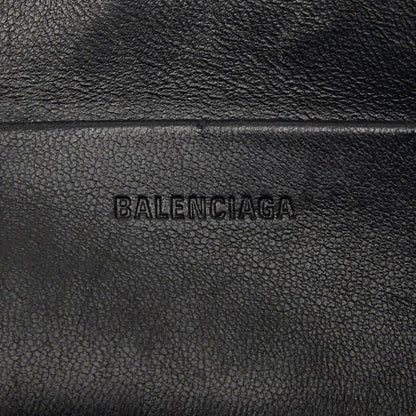 Balenciaga Logo Clutch Black Leather — view 7