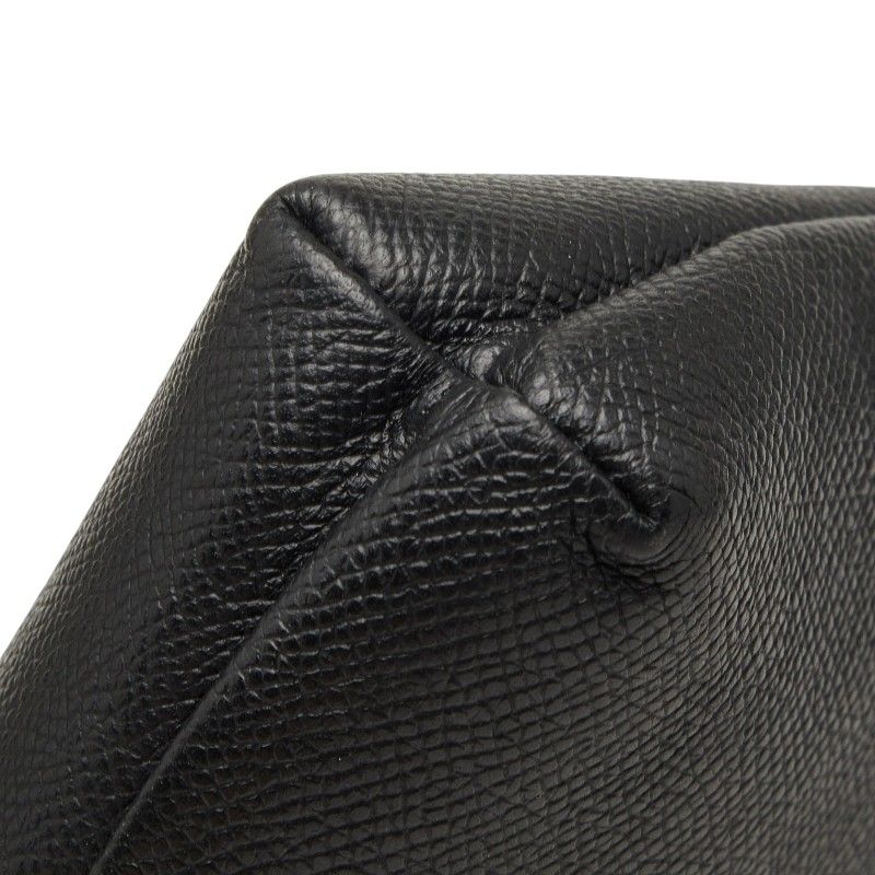 Balenciaga Logo Clutch Black Leather — view 5