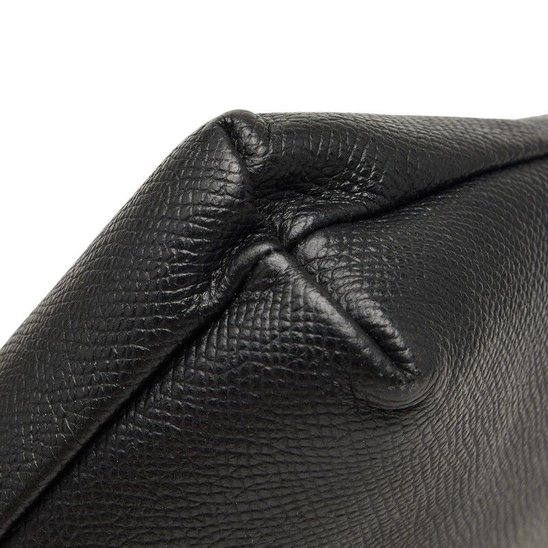 Balenciaga Logo Clutch Black Leather — view 4