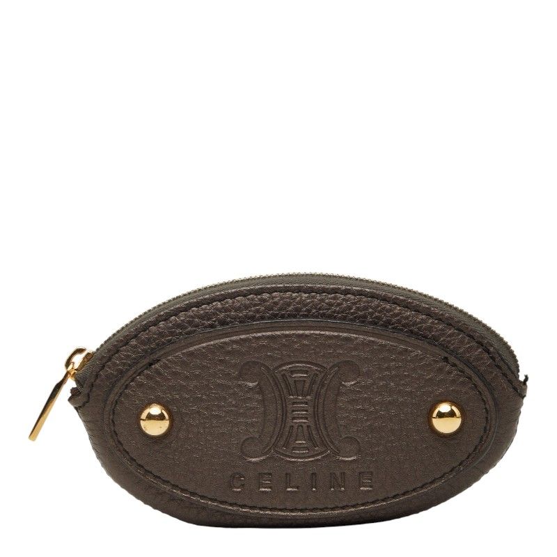 Celine Coin Case Brown Leather