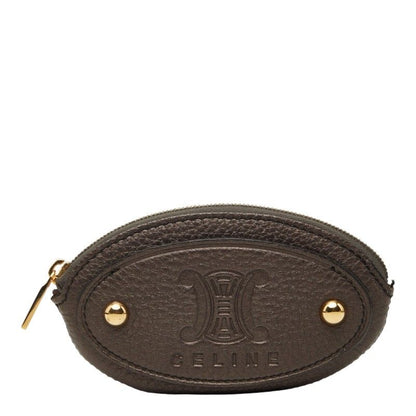 Celine Coin Case Brown Leather
