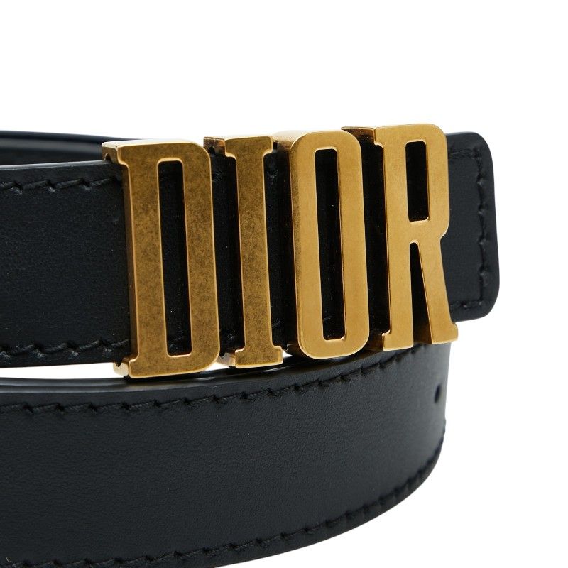 Dior D-fence Defense Logo Buckle Belt 75 Black Calf — view 4