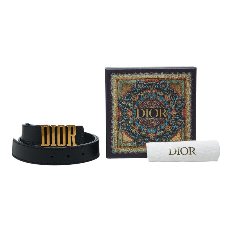 Dior D-fence Defense Logo Buckle Belt 75 Black Calf — view 7
