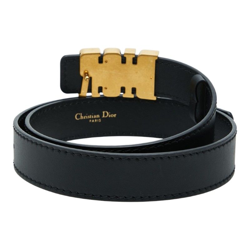 Dior D-fence Defense Logo Buckle Belt 75 Black Calf — view 2