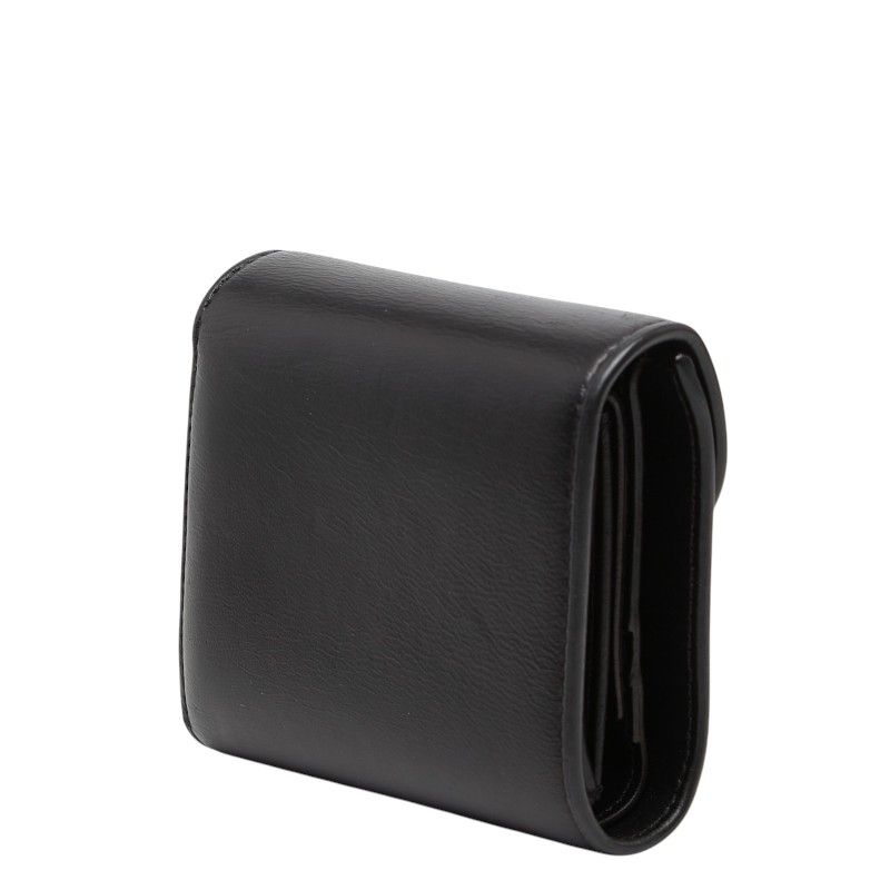 Celine Triomphe Small Flap Wallet Trifold Black Leather — view 2