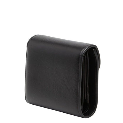 Celine Triomphe Small Flap Wallet Trifold Black Leather — view 2