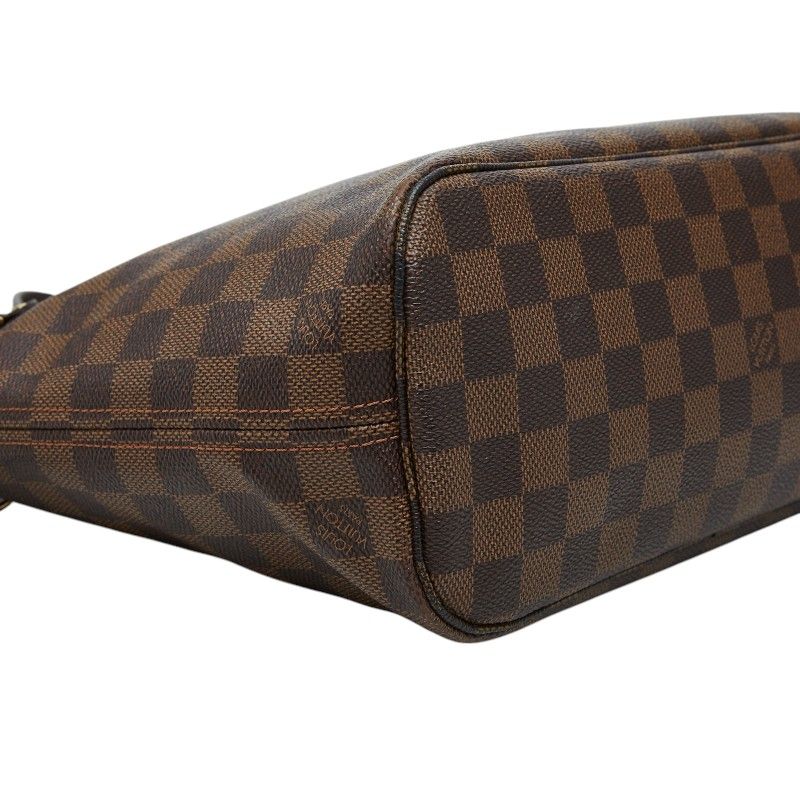 Louis Vuitton Damier Neverfull PM Tote Brown Leather — view 5