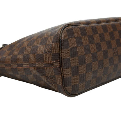 Louis Vuitton Damier Neverfull PM Tote Brown Leather — view 5