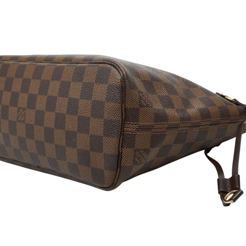 Louis Vuitton Damier Neverfull PM Tote Brown Leather — view 4