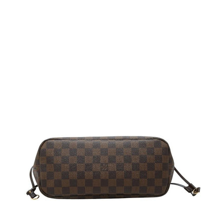 Louis Vuitton Damier Neverfull PM Tote Brown Leather — view 3