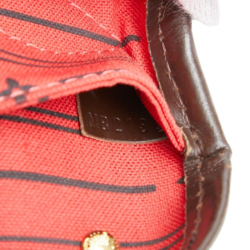 Louis Vuitton Damier Neverfull PM Tote Brown Leather — view 7