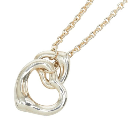 Tiffany & Co Double Open Heart Lariat Necklace Silver