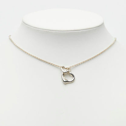 Tiffany & Co Double Open Heart Lariat Necklace Silver — view 9