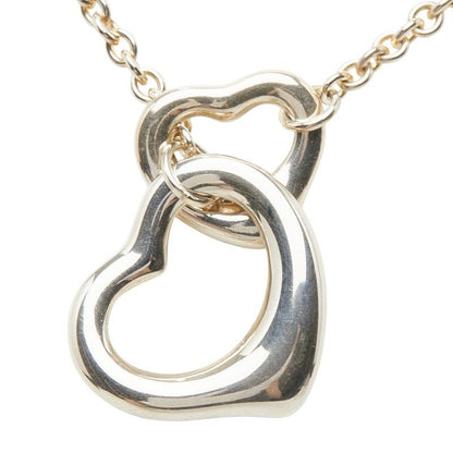 Tiffany & Co Double Open Heart Lariat Necklace Silver — view 3