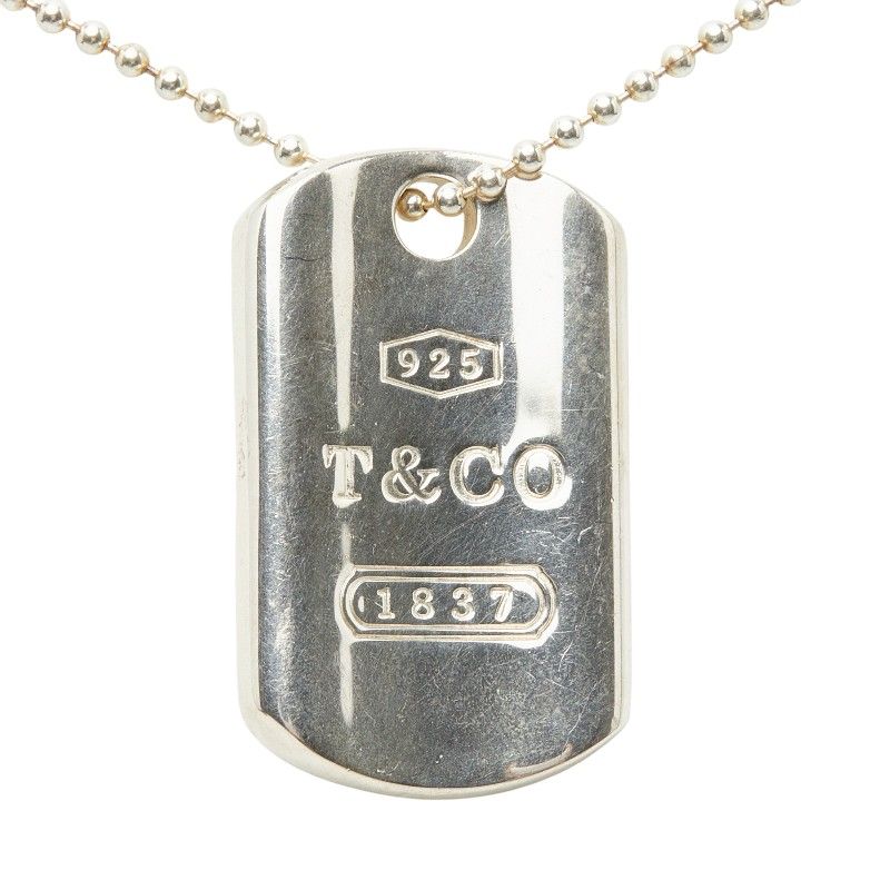 Tiffany & Co Tag Necklace Silver — view 2