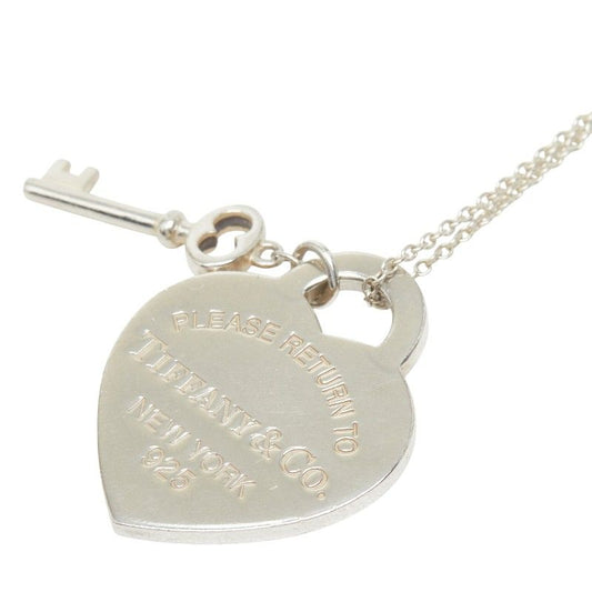 Tiffany & Co Return to Heart Tag Key Necklace Silver