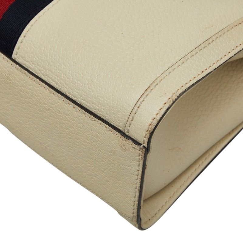 Gucci Ophidia Sherry Line Double Small 2-Way Shoulder Bag Ivory Leather — view 7