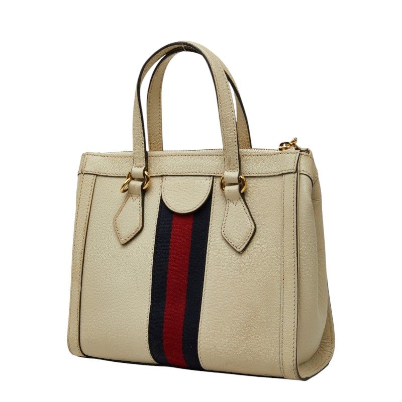 Gucci Ophidia Sherry Line Double Small 2-Way Shoulder Bag Ivory Leather — view 2