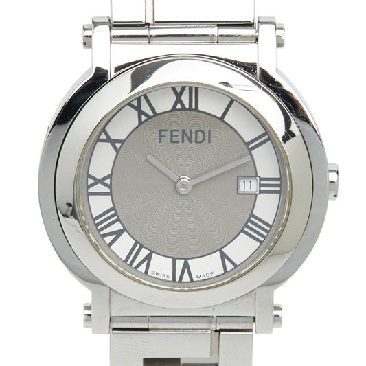 Fendi Orologi 2 Hand Quadro Watch Gray Silver Stainless Steel