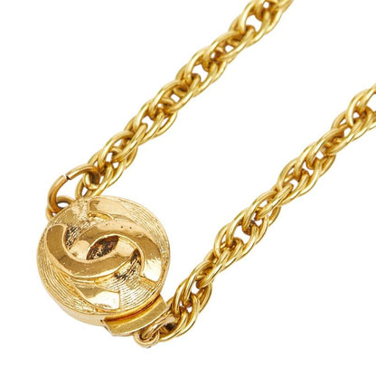 Chanel CC Logo Chain Necklace Metal Plated