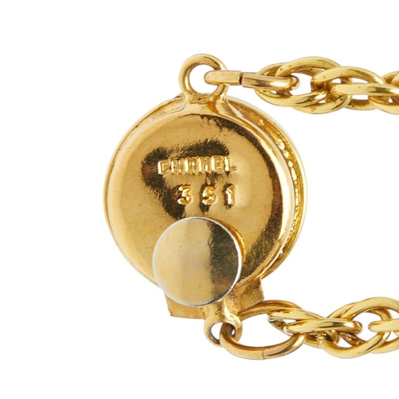 Chanel CC Logo Chain Necklace Metal Plated — view 4