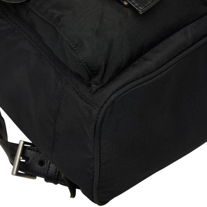 Prada Vera Sports Backpack Black Leather Tessuto Nylon — view 5