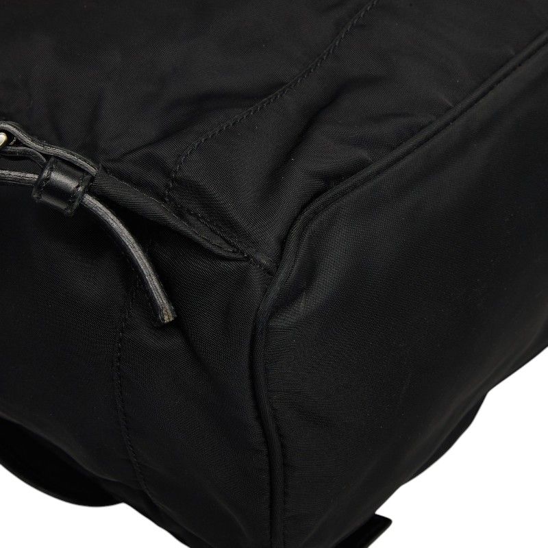 Prada Vera Sports Backpack Black Leather Tessuto Nylon — view 7