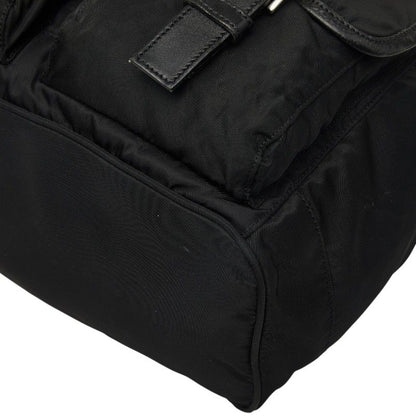Prada Vera Sports Backpack Black Leather Tessuto Nylon — view 4