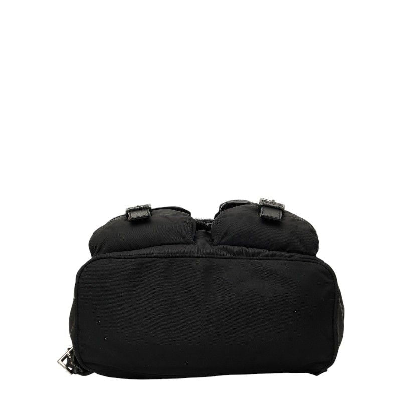 Prada Vera Sports Backpack Black Leather Tessuto Nylon — view 3