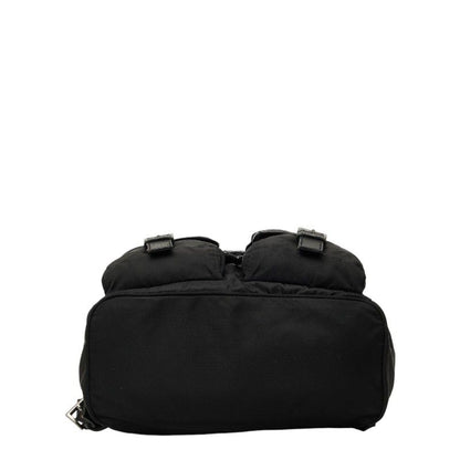 Prada Vera Sports Backpack Black Leather Tessuto Nylon — view 3