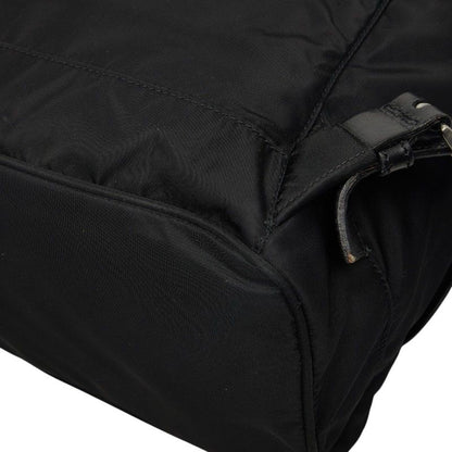 Prada Vera Sports Backpack Black Leather Tessuto Nylon — view 6