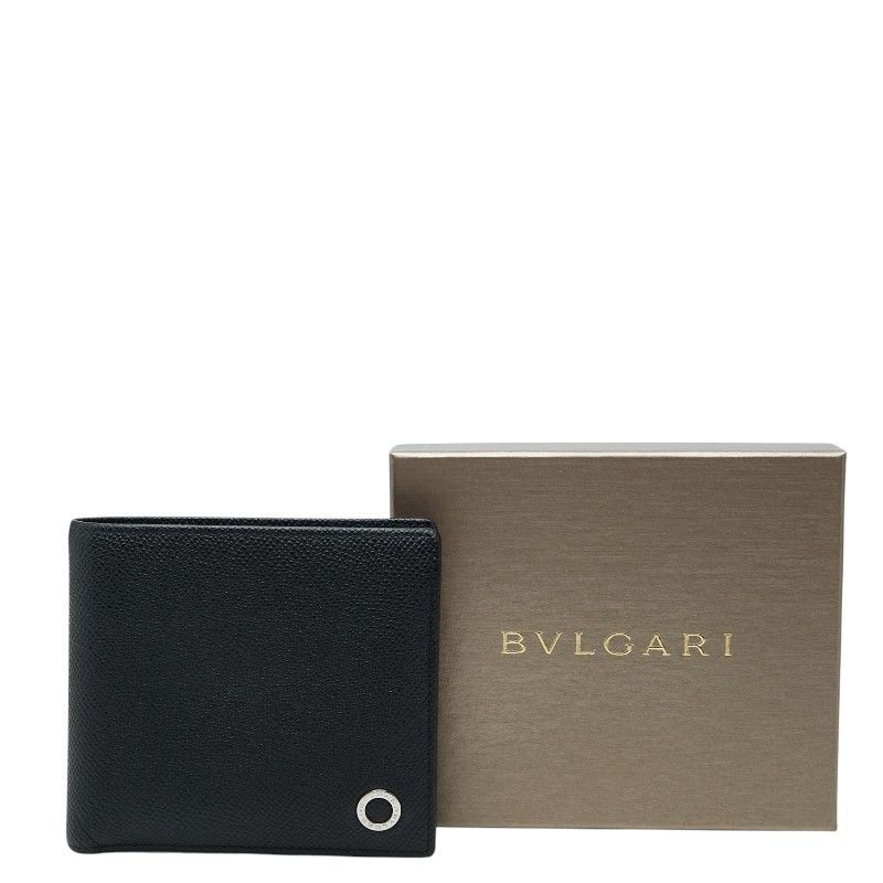 Bvlgari Bifold Wallet Black Leather — view 9