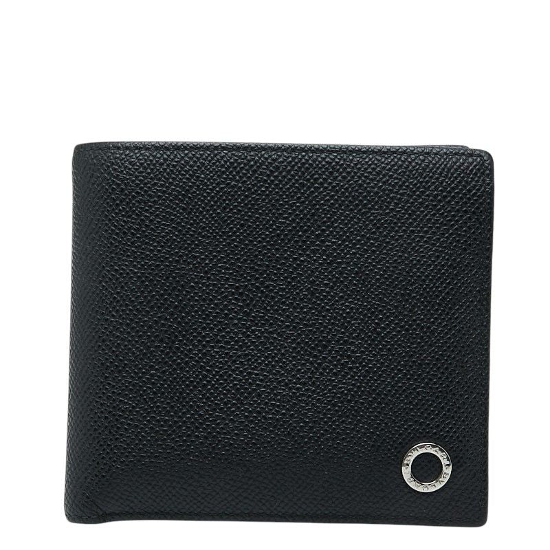 Bvlgari Bifold Wallet Black Leather
