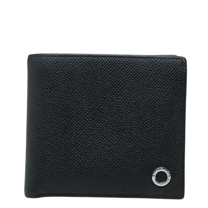 Bvlgari Bifold Wallet Black Leather