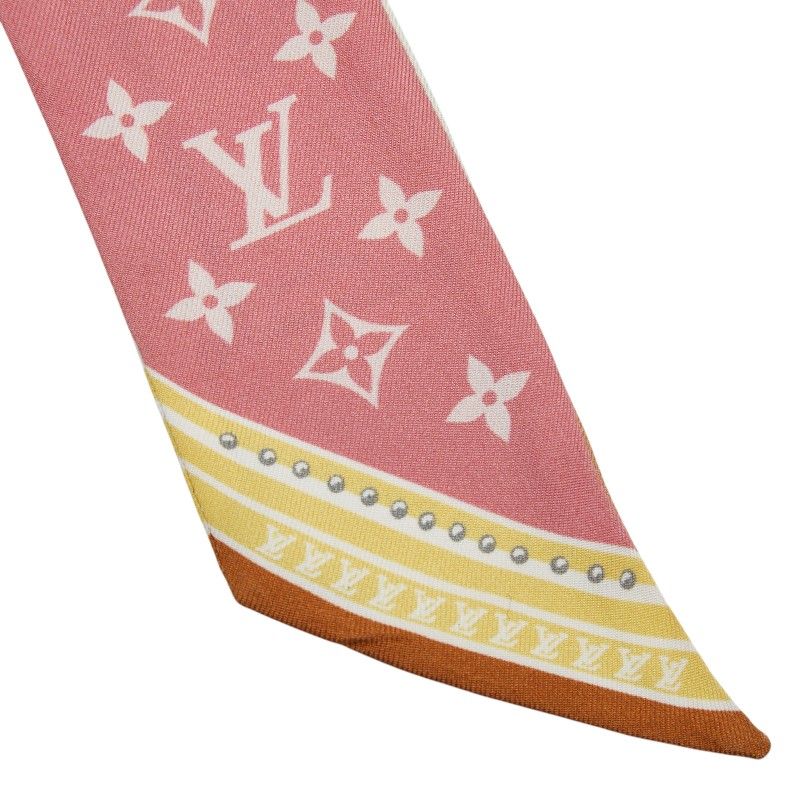 Louis Vuitton Bandeau BB Let's Go Wild Scarf Beige Multicolor Silk — view 6