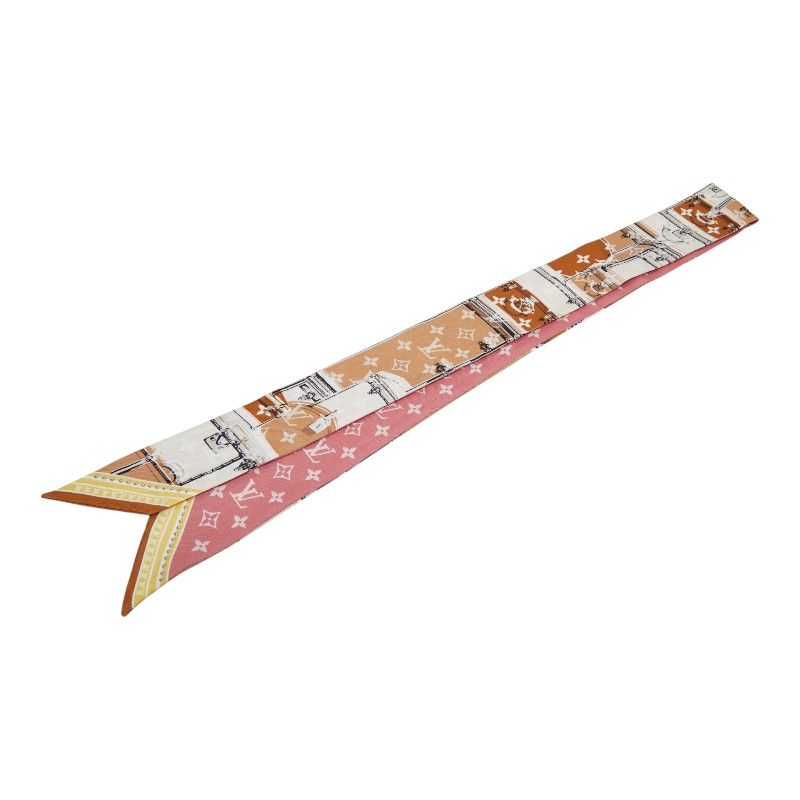Louis Vuitton Bandeau BB Let's Go Wild Scarf Beige Multicolor Silk