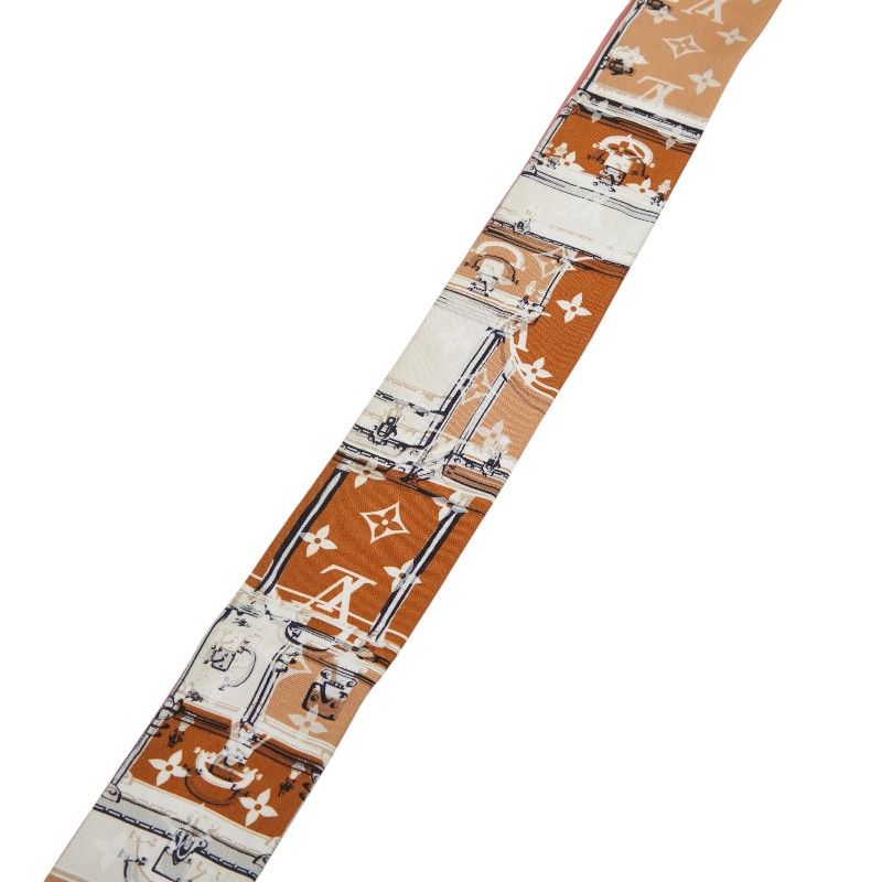 Louis Vuitton Bandeau BB Let's Go Wild Scarf Beige Multicolor Silk — view 3