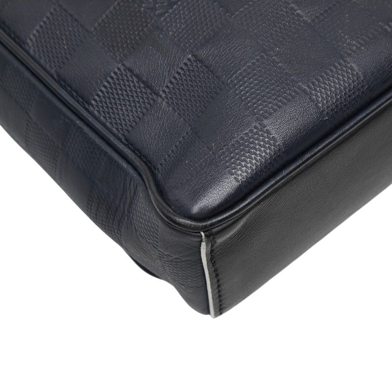 Louis Vuitton Damier Infini District PM Shoulder Bag Navy Leather — view 7