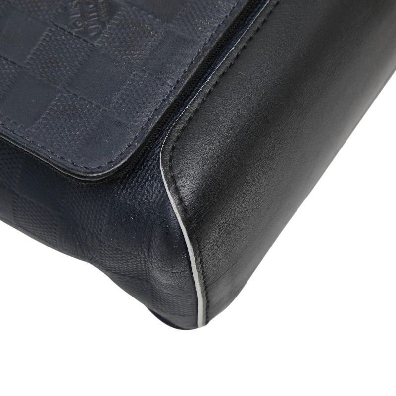Louis Vuitton Damier Infini District PM Shoulder Bag Navy Leather — view 5