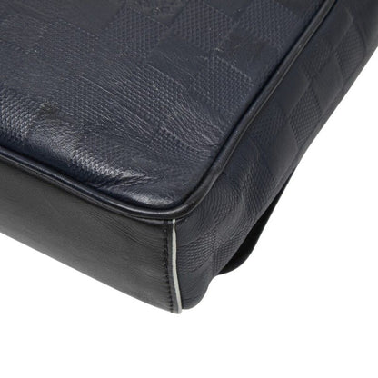 Louis Vuitton Damier Infini District PM Shoulder Bag Navy Leather — view 6