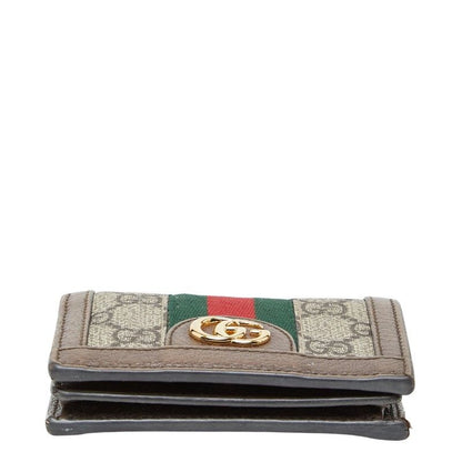 Gucci Ophidia GG Supreme Bifold Wallet Compact Beige Multicolor Leather — view 3